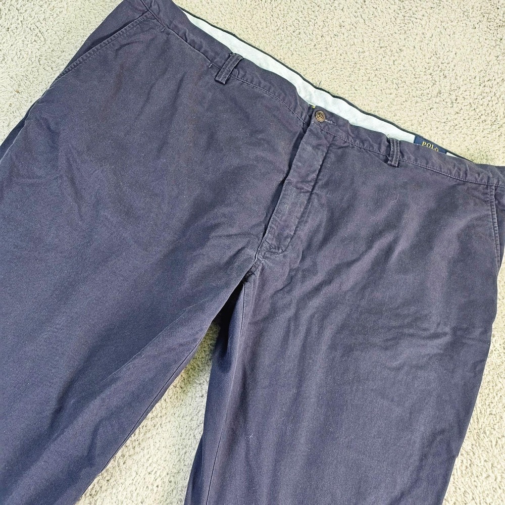 Polo Ralph Lauren Polo Chino Pants Mens 46x34 Blue Stretch Classic Fit Big Tall